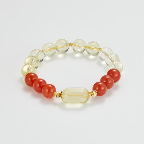 Carnelian & Citrine Energy Bracelet - For Vitality, Abundance, and Emotional Balance