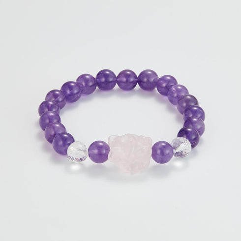 Amethyst & Rose Quartz Bracelet | Love, Serenity & Spiritual Clarity
